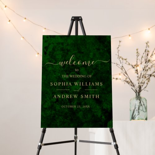 Greenery  Gold Wedding Wellcome Sign Foam Boards