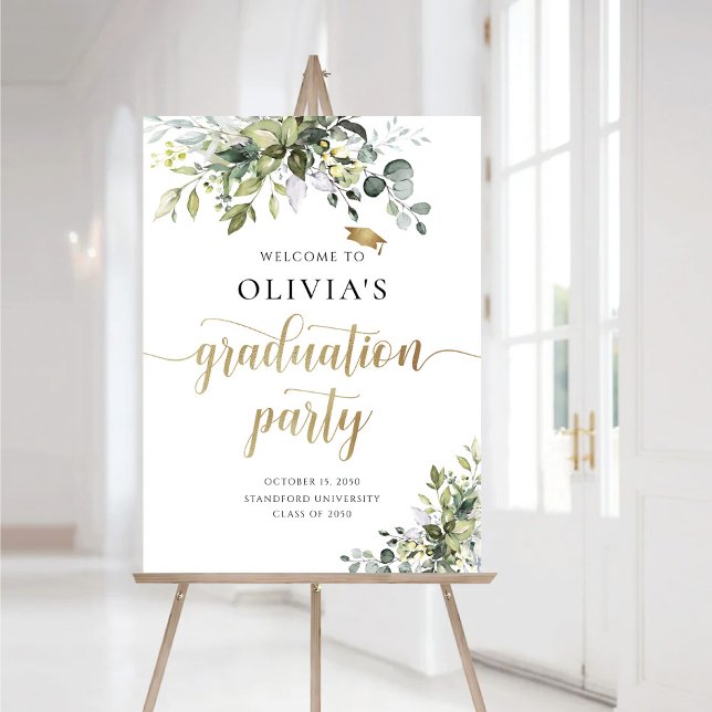 Greenery Graduation Party Foam Boards (Creator Uploaded)