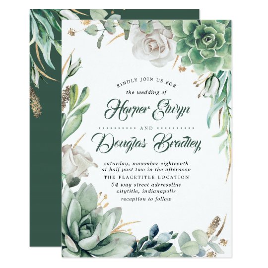 Green Invitations Wedding 5