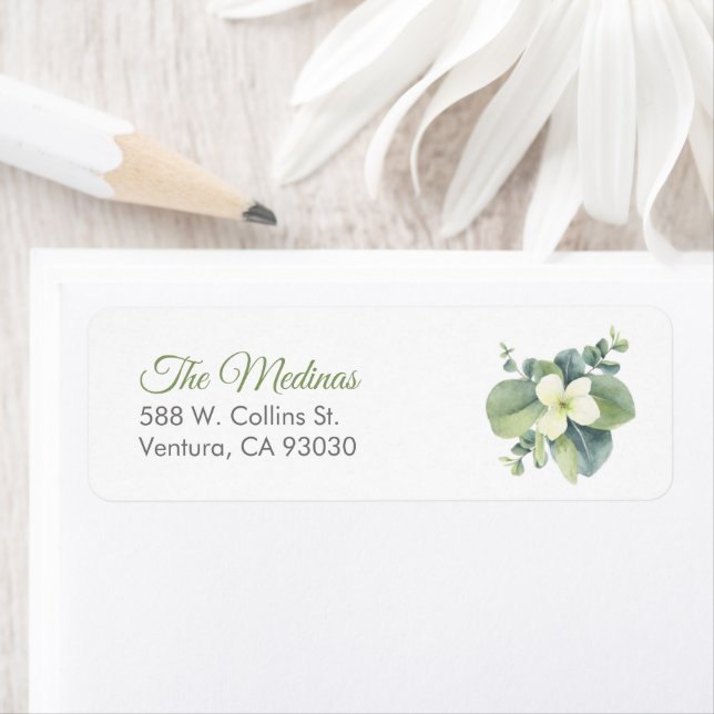 Greenery / Green Leaves Baptism and First Year Label (Insitu)