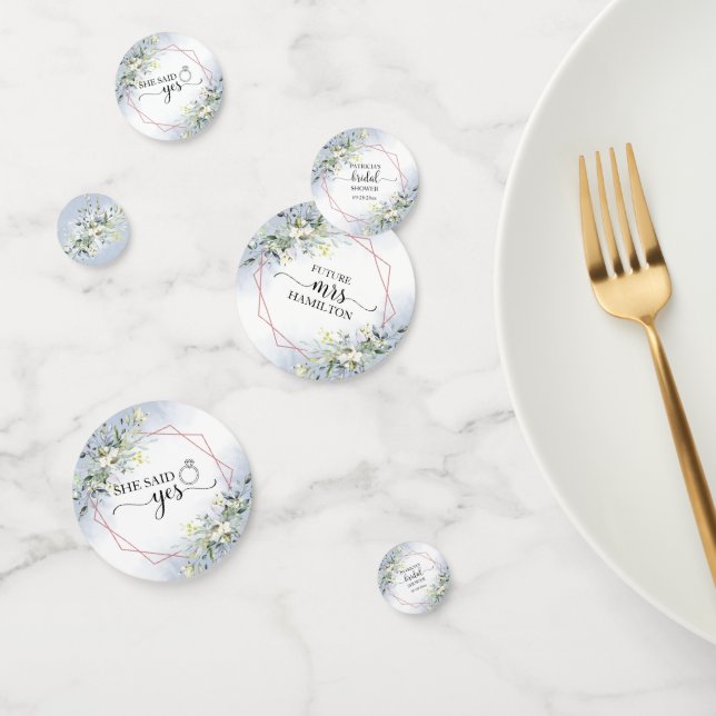 Greenery Greenery Watercolor Bridal Shower Confett Confetti (Group)