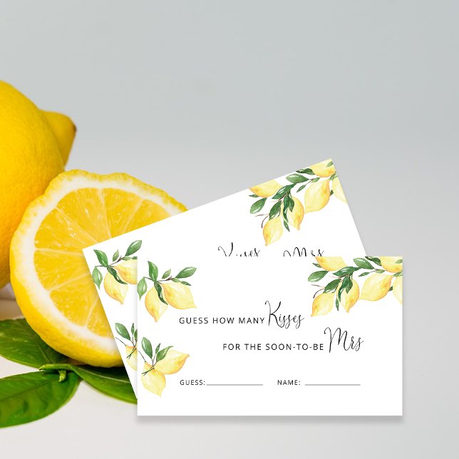 Greenery Guess How Many Kisses Game Enclosure Card (Creator Uploaded)