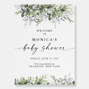 Greenery Herbal Baby Shower Foam Board