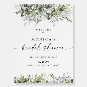 Greenery Herbal Bridal Shower Foam Board