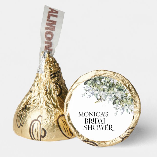 Greenery herbal Bridal Shower Hershey®'s Kisses® (Front)
