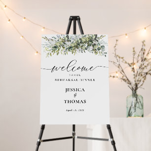 Greenery Herbal Rehearsal Dinner Foam Boards