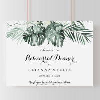 Greenery Horizontal Rehearsal Dinner Welcome