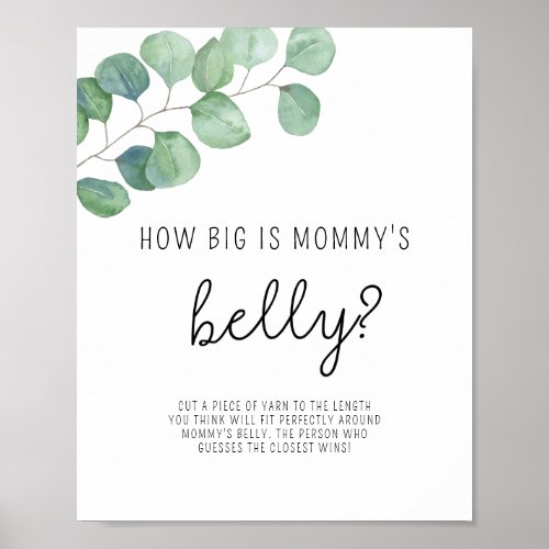 Greenery _ How big is mommys belly game poster