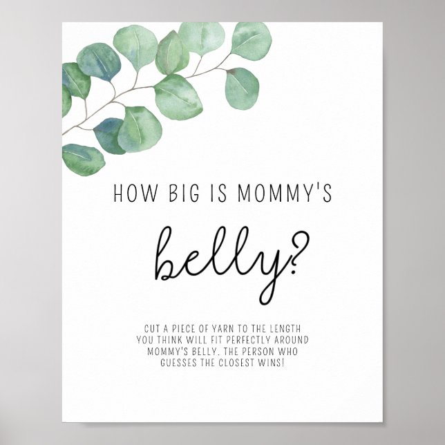 Greenery - How big is mommy's belly game poster (Front)