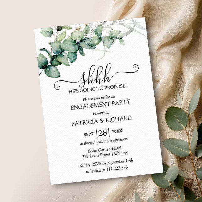 Greenery I Do BBQ Engagement Party   Invitation (Creator Uploaded)