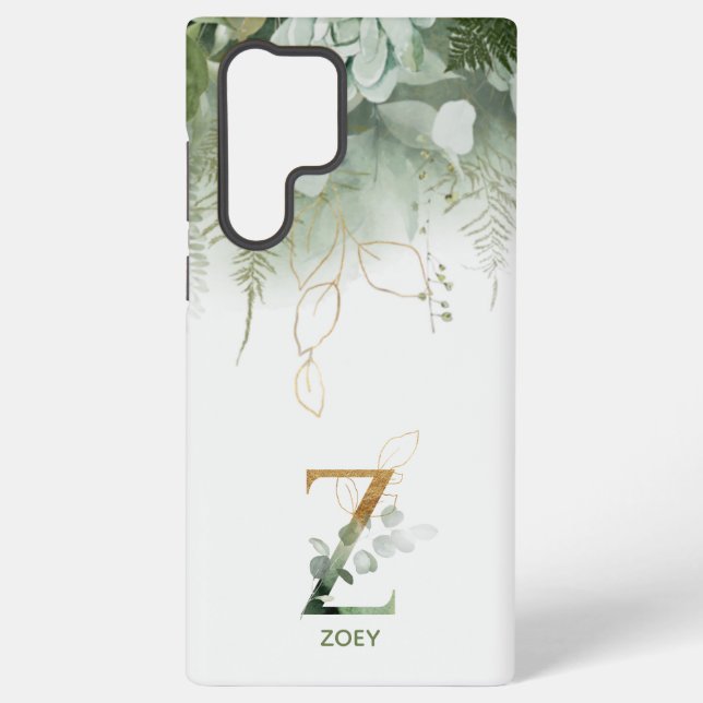 Greenery Initial Z Case-Mate Samsung Galaxy Case (Back)