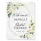 Greenery Ivory Floral Gold Geometric Bridal Shower