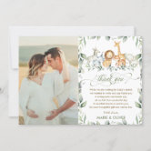 Jungle Safari Boy Birthday Party  Thank You Card