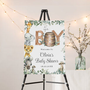 Greenery Jungle Animals Baby Shower Welcome Foam Board
