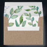 Greenery Kraft Envelope<br><div class="desc">A lush greenery envelope liner and kraft paper design. This envelope compliments VG Invites Greenery Suite. Expertly designed by Victoria of VG Invites. To see more visit www.zazzle.com/vginvites</div>