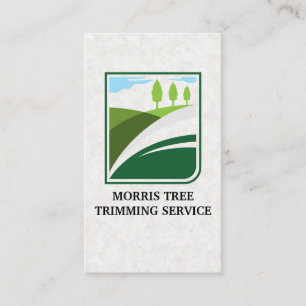 Greenery Landscape Trees Logo Business Card