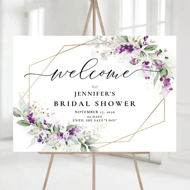 Greenery Lavender Bridal Shower Foam Boards (Creator Uploaded)