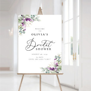 Greenery Lavender Bridal Shower Foam Boards