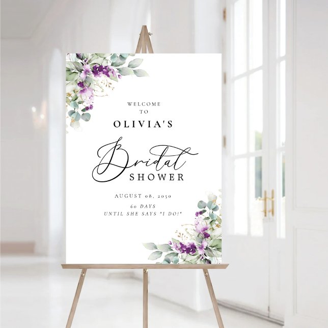 Greenery Lavender Bridal Shower Foam Boards (Creator Uploaded)