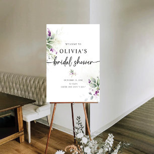 Greenery Lavender Bridal Shower Foam Boards