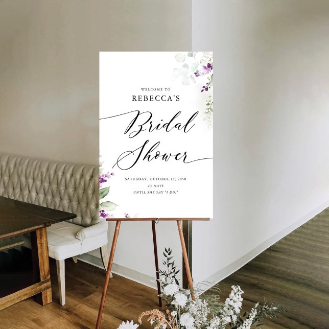 Greenery Lavender Bridal Shower Foam Boards (Creator Uploaded)