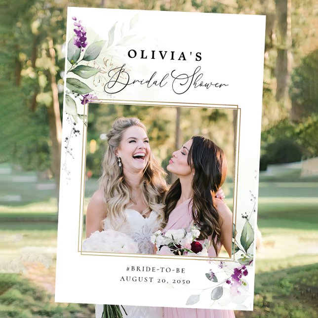 Greenery Lavender Bridal Shower Photo Prop Foam Board (Creator Uploaded)