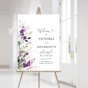 Greenery Lavender Rehearsal Dinner Foam Boards