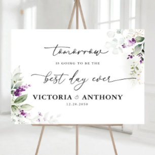 Greenery Lavender Rehearsal Dinner Foam Boards