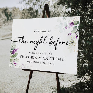 Greenery Lavender The Night Before Foam Boards