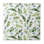 Greenery Leaf Pattern Modern Simple Cute Ceramic Tile<br><div class="desc">Greenery Leaf Pattern Modern Simple Cute</div>