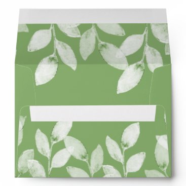 Greenery Leaves Botanical Wedding Envelope