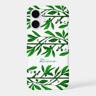 Greenery Leaves Garland Custom iPhone 17 Case