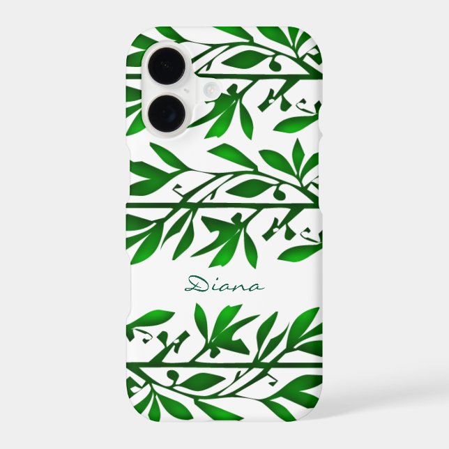 Greenery Leaves Garland Custom iPhone Case (Back)