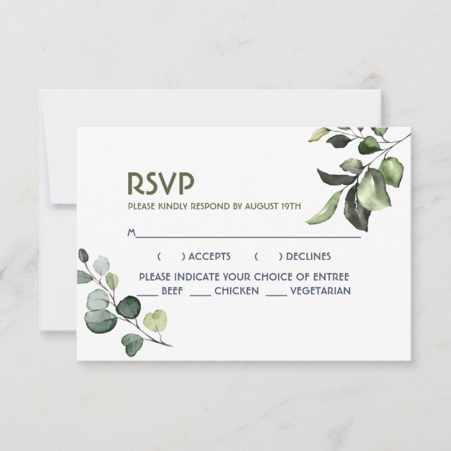 Greenery Leaves Outdoor Wedding Garden Response (Front)