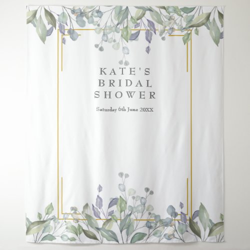 Greenery Lilac Bridal Shower Photo Booth Backdrop