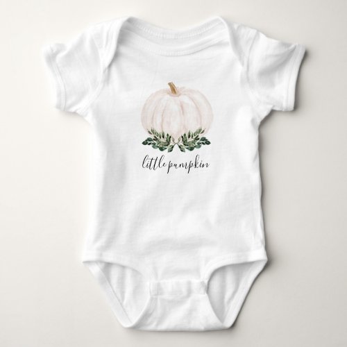 Greenery Little Pumpkin 1st Birthday Outfit Baby Bodysuit