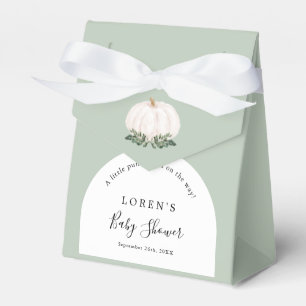 Greenery Little Pumpkin Baby Shower Favor Boxes