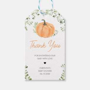 Greenery Little Pumpkin Baby Shower Favor Tags