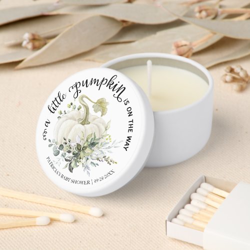 Greenery Little Pumpkin Fall Baby Shower Favor 