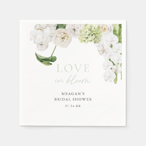 Greenery Love In Bloom Bridal Shower Napkins