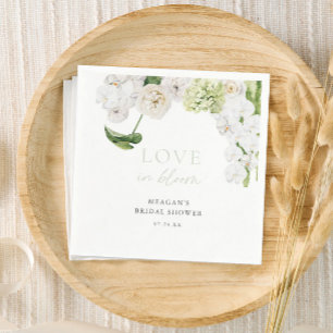 Greenery Love In Bloom Bridal Shower Napkins