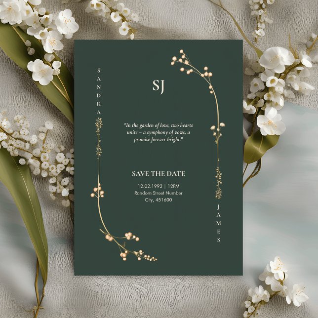 Greenery Luxurious Wedding Invitation (Creator Uploaded)