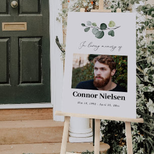 Greenery Man Celebration Of Life Welcome  Foam Board