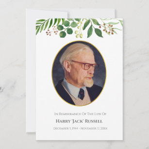 In Lieu Of Flowers Cards Zazzle