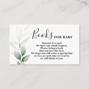 Greenery minimalist Books for Baby Card