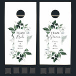 Greenery Modern Boho Arch Wedding Cornhole game<br><div class="desc">Fun wedding outdoor activity,  Wedding cornhole game with botanic watercolor greenery printed on the board.</div>