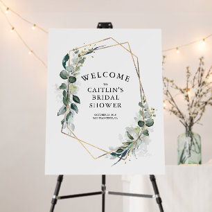 Greenery Modern Bridal Shower Foam Board