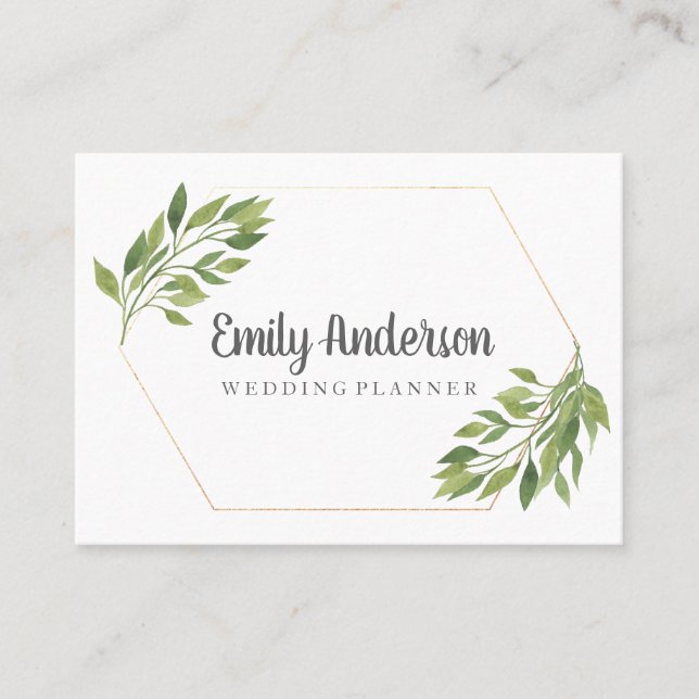 Greenery modern Business card | elegant cute (Front)