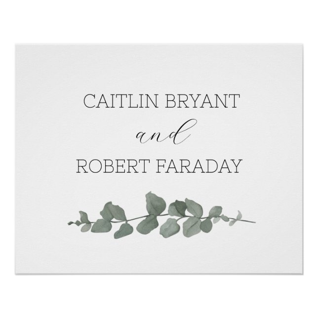  Greenery Modern Wedding  Poster (Front)