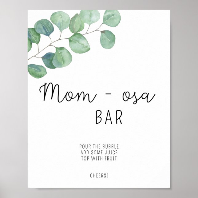 Greenery mom-osa bar / Mim-osa bar Poster (Front)